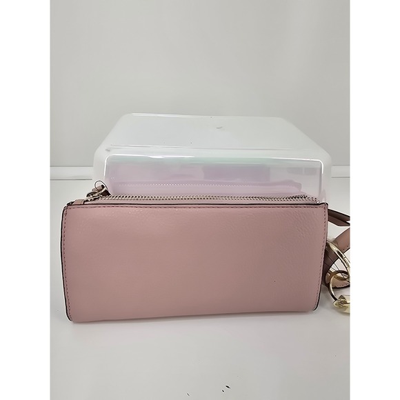 Nanette Lepore Pink Wristlet Wallet Vegan Leather with Key Ring NWT - Picture 3 of 5
